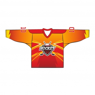 Хоккейная майка 501 круглое плечо расцветка 7 красная